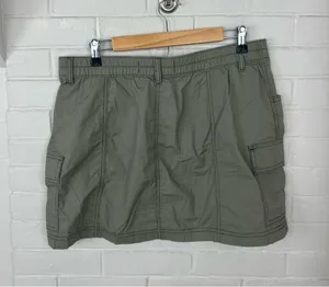 NWT Hollister Green Cargo Utility High Rise Mini Skirt Size L thumbnail 7