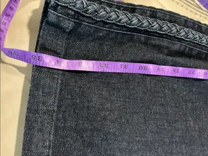 Judy Blue Dark Blue Braided Trim Wide Leg Jeans thumbnail 8