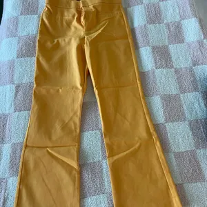 ZARA Bright Yellow Flared Pants thumbnail 1