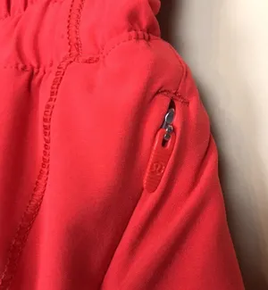 Lululemon Women’s Track That Mid Rise Coral Red Lined Athletic Workout Shorts thumbnail 4
