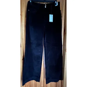 Judy Blue Black Corduroy Wide Leg Jeans NWT Womens 15/32 High‎ Rise Stretch thumbnail 2