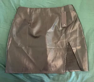 Leather Skirt Lulus Mini Black Faux thumbnail 1