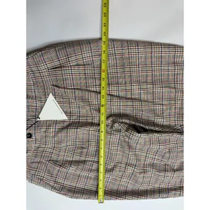 Lost + Wander Women Plaid High Waisted Trousers Tan Blue Multi Size M WPLS4008 thumbnail 4