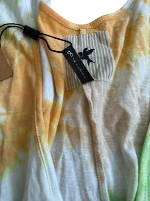ONE TEASPOON Green Yellow Tie Dye Romper Sz Medium NEW NWT thumbnail 3