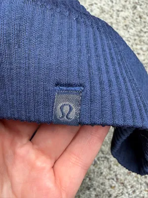 Lululemon Rest Less Long Sleeve Pullover Top Shirt Night Sea Navy Blue 6 W3BARS thumbnail 5