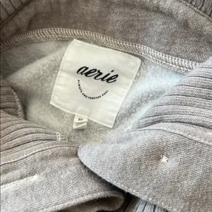 Aerie Best Button Pullover XXL Taupe Cozy Lounge thumbnail 5