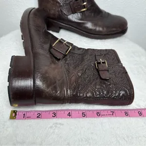 Tory Burch Chrystie Biker Boots Moto Bikercore Quilted Leather thumbnail 10