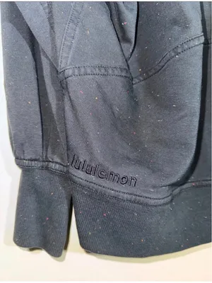 Lululemon Hoodie Sweatshirt Size 6 Black Multicolor Speckled thumbnail 7