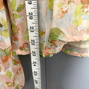 Lulus Spring Vibes White Floral Print Cutout Long Sleeve Peplum Top XL thumbnail 7