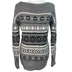 American Eagle Sweater Womens Sz S Fair Isle Nordic Cotton Wool Cabin Ski‎ Cozy thumbnail 2