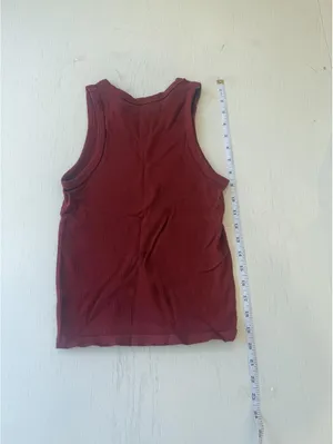 No Boundaries Burgundy Ribbed Tank Top Size Medium thumbnail 5
