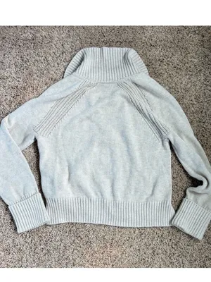 Abercrombie Cream Collared Knit Sweater thumbnail 7