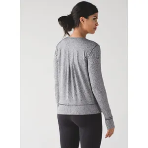 Lululemon Rush Hour Long Sleeve shirt 12 Running Luon Spray Jacquard White Black thumbnail 2