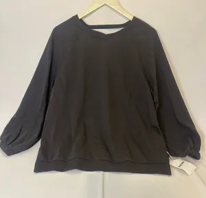 Imily Bela Women’s Large Gray Crewneck Criss-Cross Back Pullover NWT sweatshirt thumbnail 1