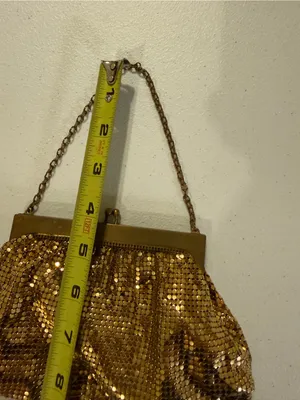 Vintage Whiting & Davis Metallic Gold Mesh Evening Bag Clutch Coin Purse USA thumbnail 4