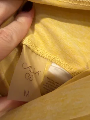 High-Waist Calia Yellow Women's Pocket Bike Shorts thumbnail 3