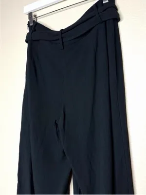 Princess Polly Raymonde Pants 6 Black Minimalist Linen Soft Girl Trendy Chic thumbnail 5
