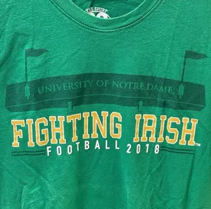 Limited Edition 2018 Notre Dame Fighting Irish Football Shirt Green S Retro thumbnail 3