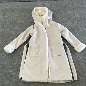 Cozy Hooded Coat with Faux Fur Trim Size‎ M thumbnail 2