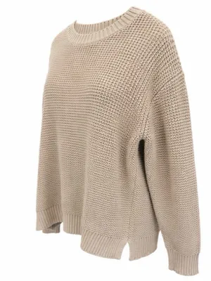 Duluth Trading Co Heritage Shaker Stitch Sweater Size L Beige thumbnail 2