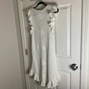 FP Beach Free People Ruffle Knit Mini Dress Woman’s Size X-Large thumbnail 11