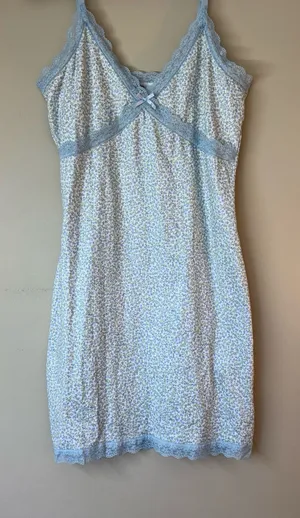 Divided floral slip dress  thumbnail 1
