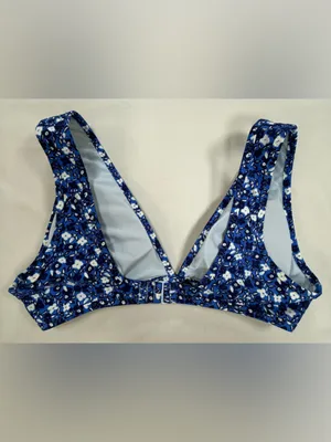 aerie Blue Floral Print Bikini Top thumbnail 8