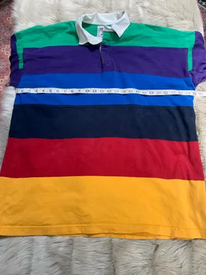 Rowing Blazers x Lands' End Multicolored Striped Rugby Long Sleeve Shirt XL thumbnail 8