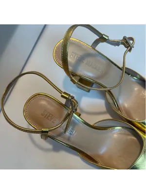 Steve Madden Women's Mosaic Gold Leather Sandals shoes Sz 6 Fairy thumbnail 8