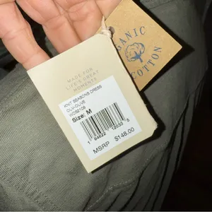 NWT FAHERTY Knit Seasons Dress Long‎ Sleeve Midi Olive Medium thumbnail 5