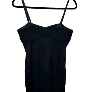 Alice + Olivia Black Ruched Mini Dress Silk Lined Spaghetti Strap‎ 87-666-305 thumbnail 2