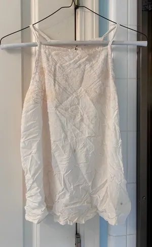 Love on a Hanger Vintage Cream White Embroidered Deco Cami Tank Top thumbnail 1