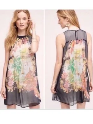 Anthropologie Moulinette Soeurs Varese Lightweight Silk Summer Dress Size 0 thumbnail 2