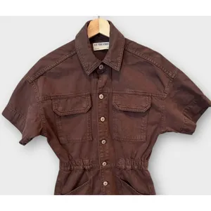 Free People We The Free Marci Cuffed Shortalls Size XS thumbnail 8