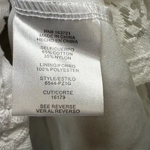 City Studio White Lace Fit Flare Dress Sleeveless‎ Scalloped Neckline Size 11 thumbnail 10