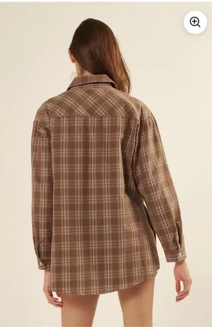 Prómesa Work From Home Plaid Button Up Shirt Romper thumbnail 4