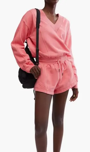 FREE PEOPLE MOVEMENT INTERCEPT ROMPER in Hibiscus NWOT thumbnail 1