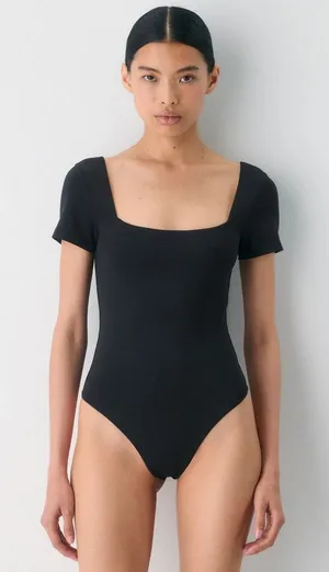 Babaton Original‎ Contour Squareneck Bodysuit Small Black thumbnail 1