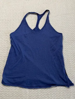 Lululemon Womens Blue Heathered Space Dye Racerback Athletic Tank Top Size 4 thumbnail 1