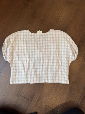 Lou & Grey Cropped Plaid Print Top Size Large - C30-046 thumbnail 7