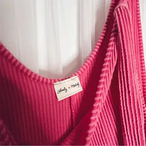 Lovely Melody Pink Tie Front Sleeveless Tank Top thumbnail 2