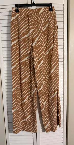 A New Day tiger striped linen pants thumbnail 1