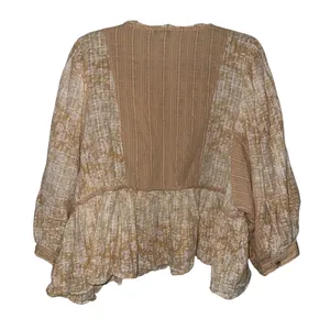 American Eagle beige floral peasant top thumbnail 3