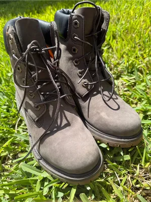 Timberland Premium 6 in Waterproof Boot Medium Grey Nubuck Size 6 thumbnail 3