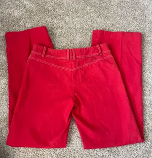 BCBGMAXAZRIA Vintage Red Flare Leg pants thumbnail 3