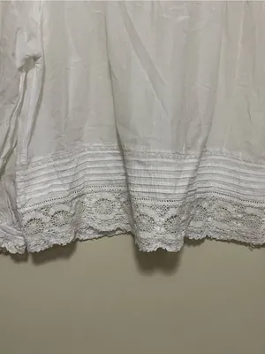 Zadig & Voltaire White Boho Lace-Trim Peasant Blouse thumbnail 4
