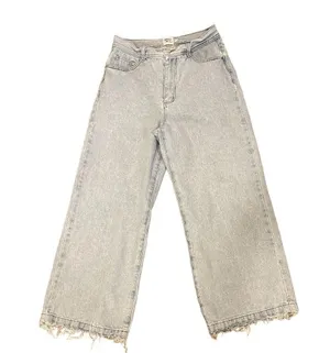 Princess Polly Wide Straight Leg Jeans Size 6 Light Wash thumbnail 4