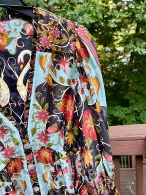 NWOT Farm Rio Floral Swans V-Neck Long Sleeves Mini Dress Size XL thumbnail 10