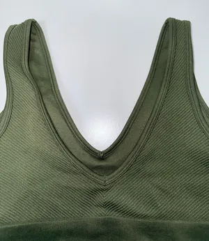 Maurices True Stretch Directional Ribbed Bralette Olive Green thumbnail 5