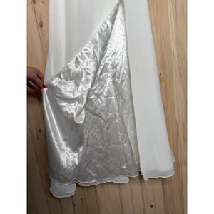 NWT Lulus Captured Your Heart White Halter Maxi Dress Wedding Bride Bridal Sze M thumbnail 6